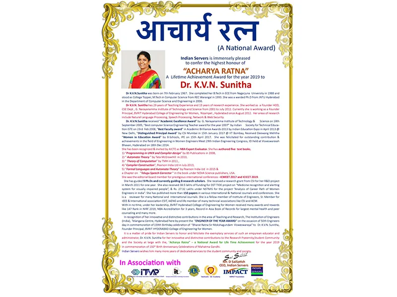kvn-sunitha-principal-achievements-11-bvrith-engineering-college-for-women