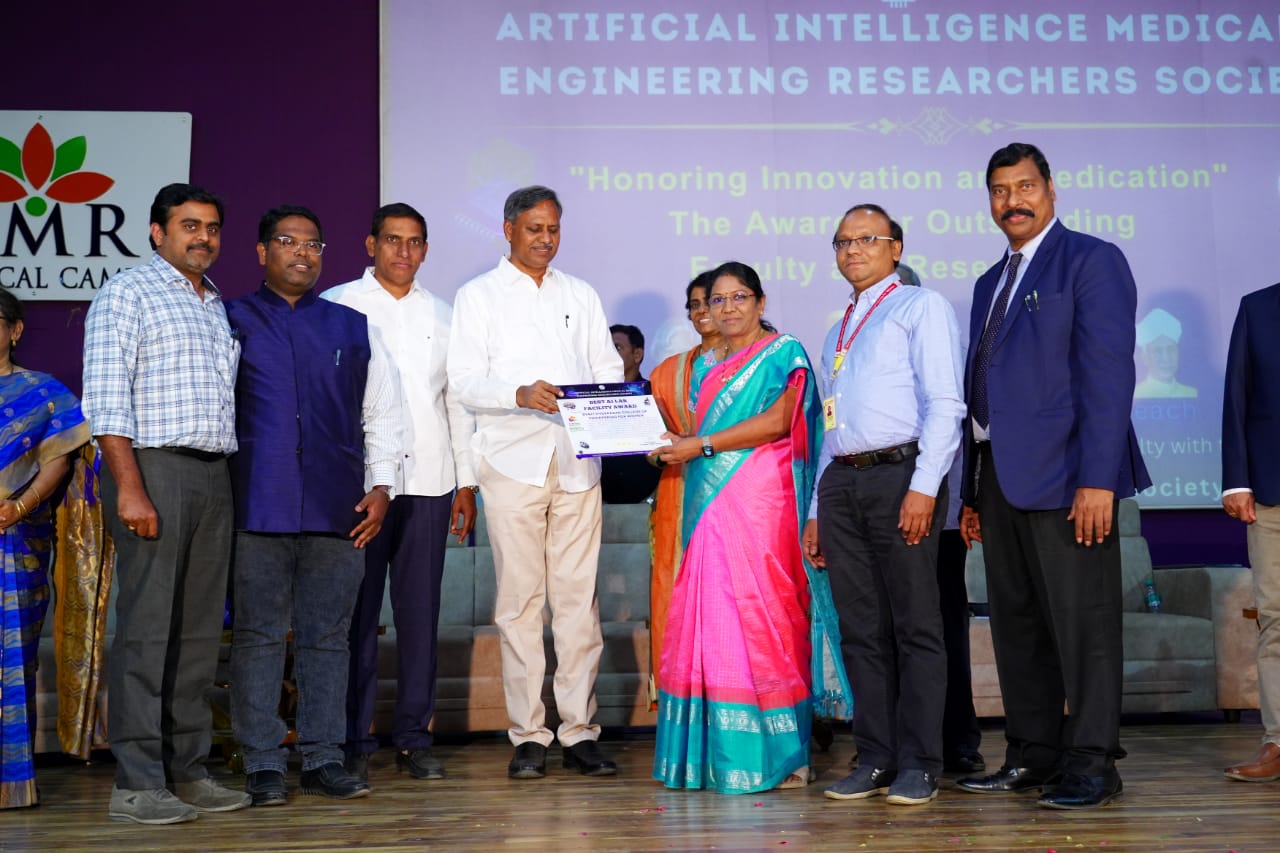 Read more about the article Dr J Naga Vishnu Vardhan, Mr Priyakanth & Mr Sai Kumar Tara received Best Faculty Awards from AIMERS – 02-03-2024.
